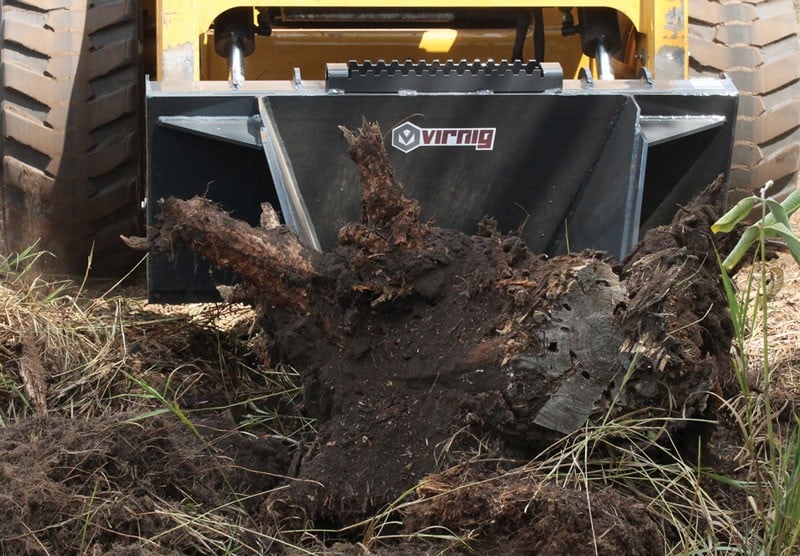 Virnig stump bucket digging out stump